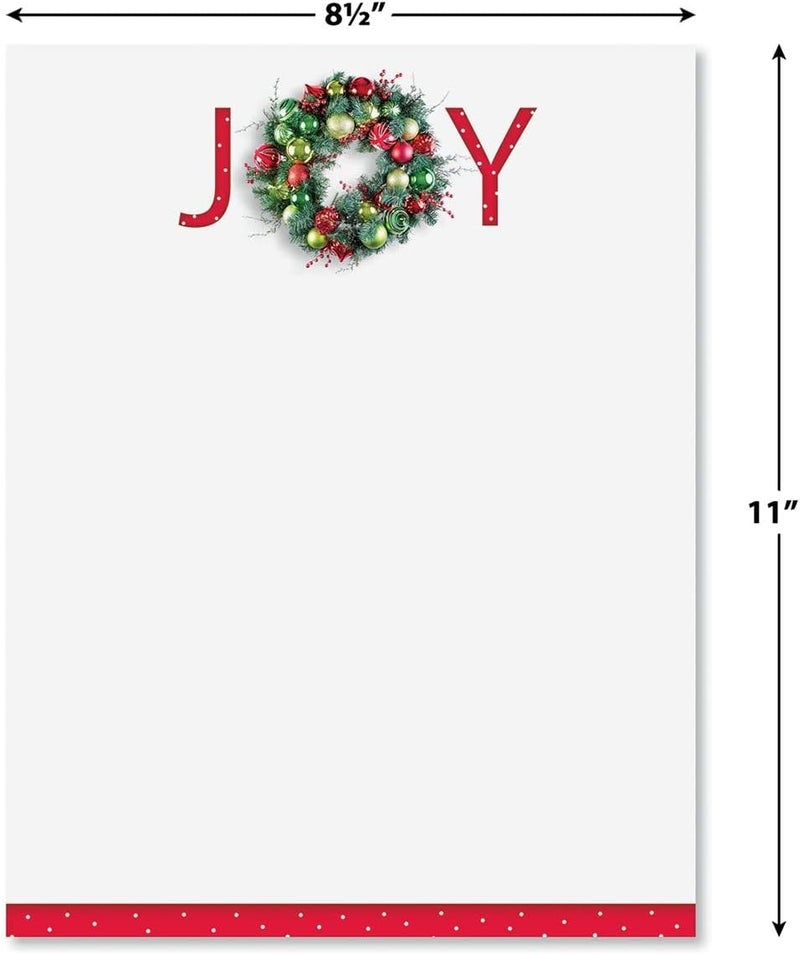 Current Great Joy Holiday Letter Paper - Set of 25 Christmas stationery papers are 8 1/2" x 11", compatible computer paper - Image 2